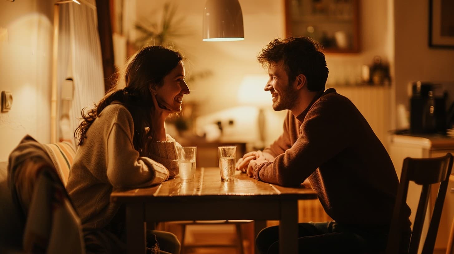 Birlikte hazır ve huzurlu çift